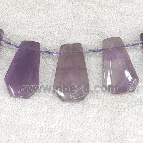 Amethyst teardrop beads, top-drilled