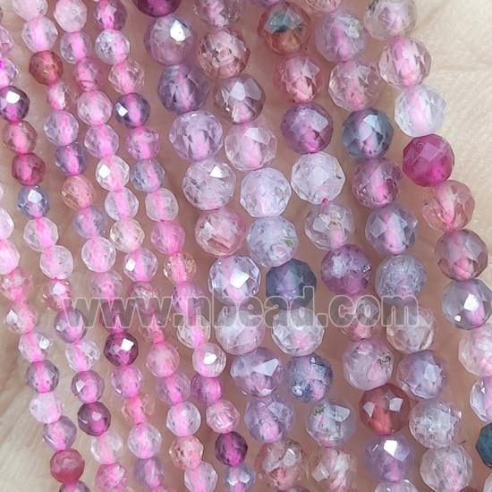 Pink Spinel Seed Beads Faceted Round A-Grade