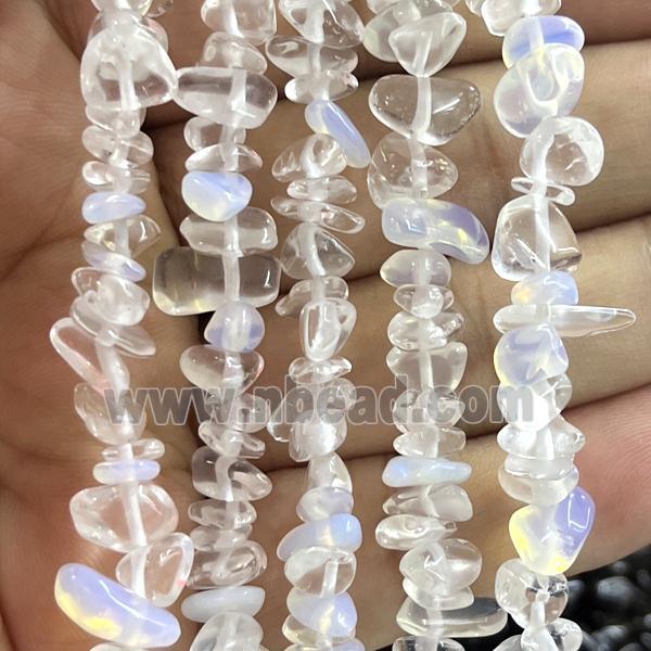 White Opalite Chip Beads Freeform
