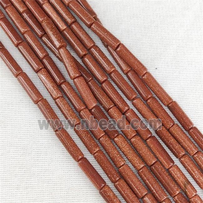 Gold SandStone Tube Beads