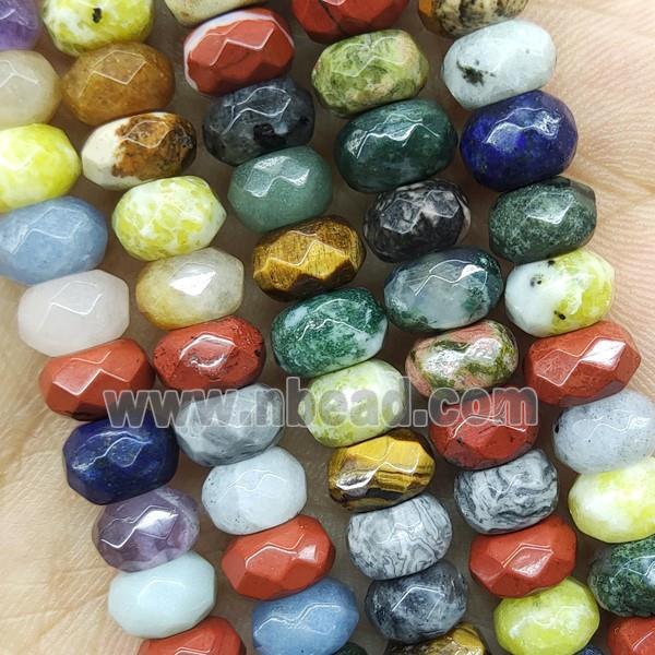 Mix Gemstone Beads Faceted Rondelle