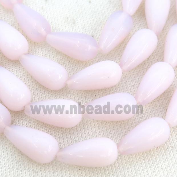 Pink Opalite Teardrop Beads