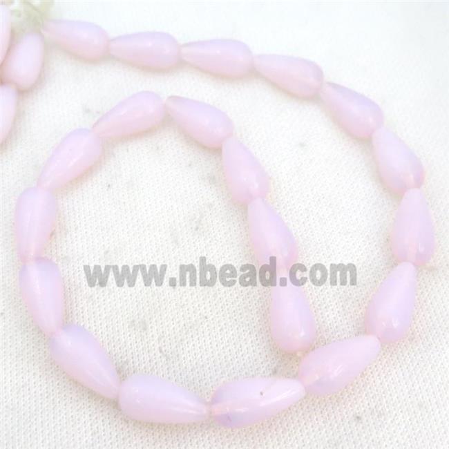 Pink Opalite Teardrop Beads
