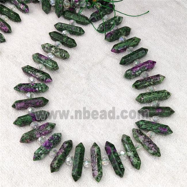 Ruby Zoisite Bullet Beads Dye