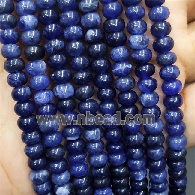 Blue Sodalite Beads Smooth Rondelle