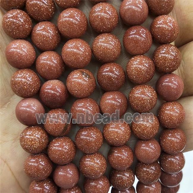 Golden Sandstone Beads Smooth Round