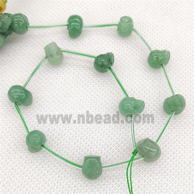 Natural Green Aventurine Skull Beads Carved
