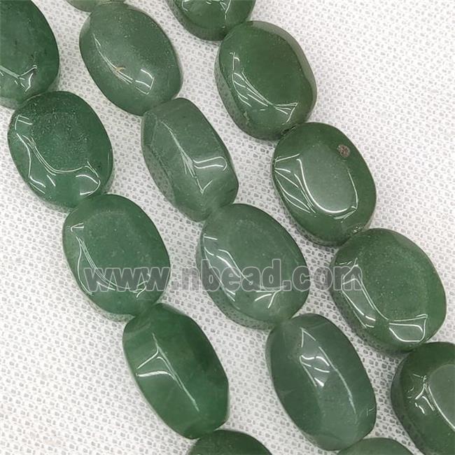 Natural Green Aventurine Oval Beads