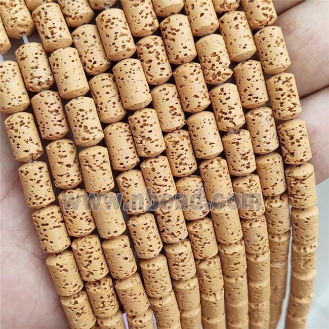 Orange Rock Lava Column Beads Dye