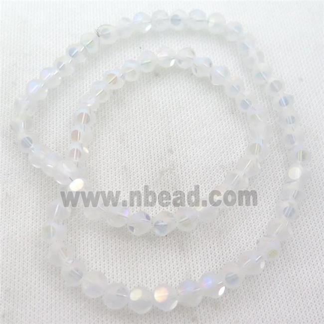 white round Crystal Glass Beads, matte