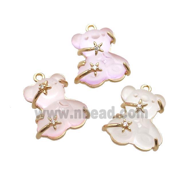 Resin Bear Pendant Mix Color