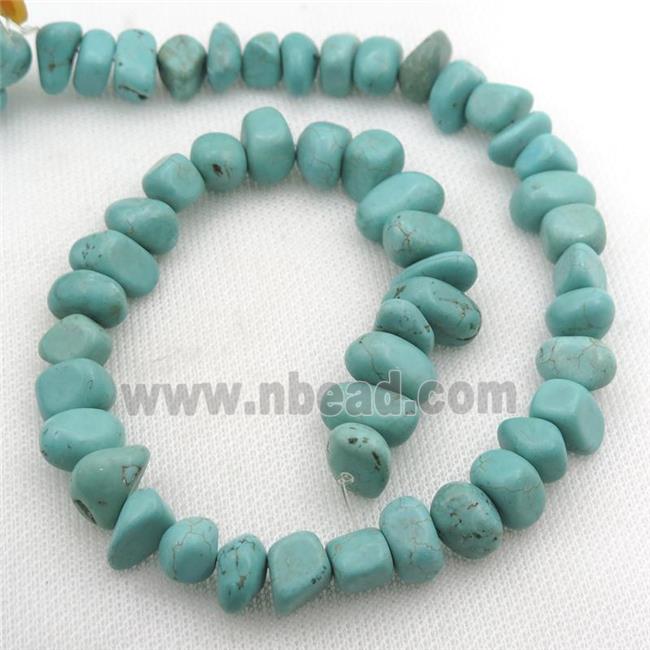 Magnesite Turquoise beads, freeform