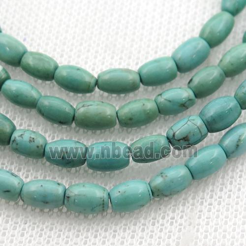 green Magnesite Turquoise rice beads