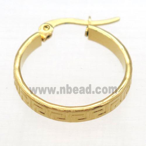 stainless steel Hoop Earrings, gold plated