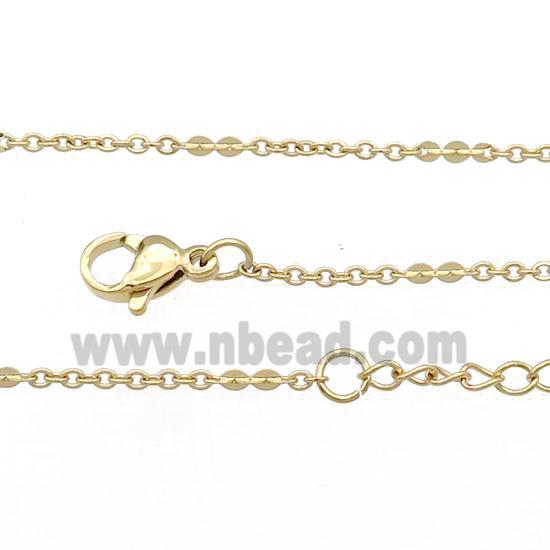 Stainless Steel Necklace Chain Gold Plated