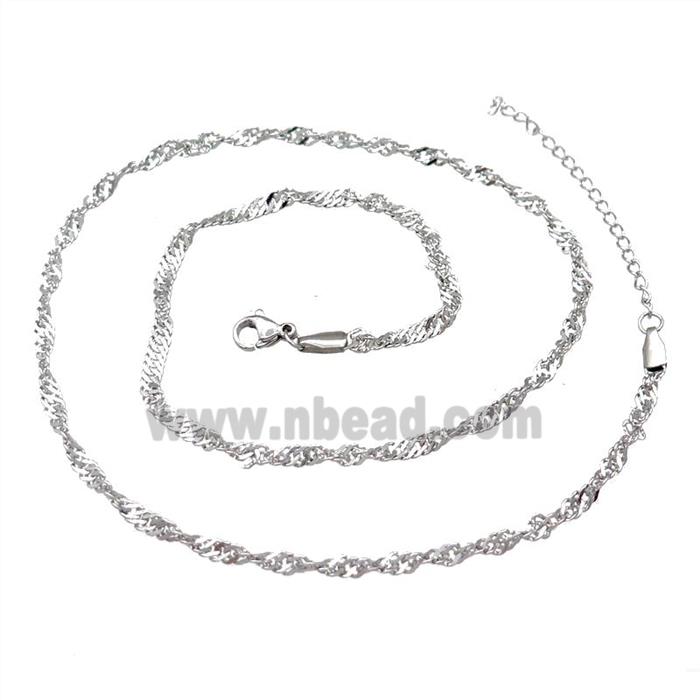Raw Stainless Steel Necklace Chain