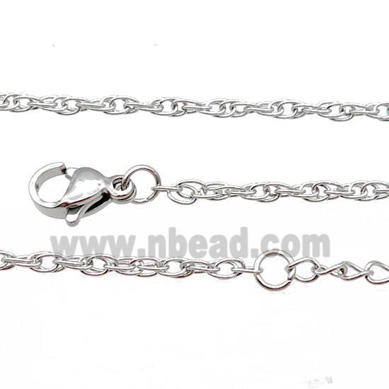 Raw Stainless Steel Necklace Chain