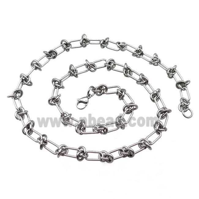 Raw Stainless Steel Necklace