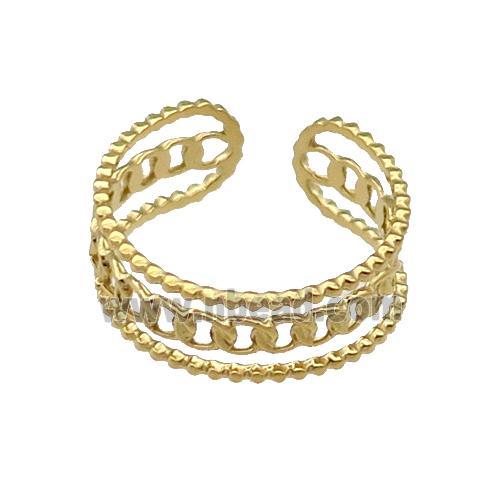 Stainless Steel Ring Gold Plated