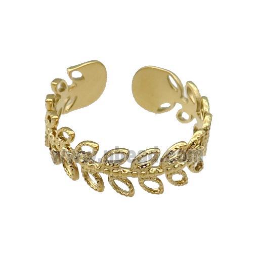 Stainless Steel Ring Gold Plated