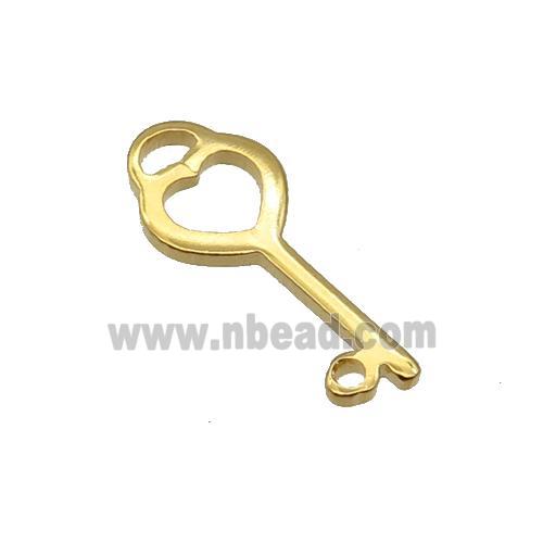 Stainless Steel Key Pendant Gold Plated