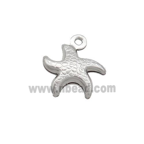 Raw Stainless Steel Starfish Pendant
