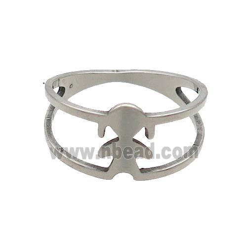 Raw Stainless Steel Rings Girls Kids