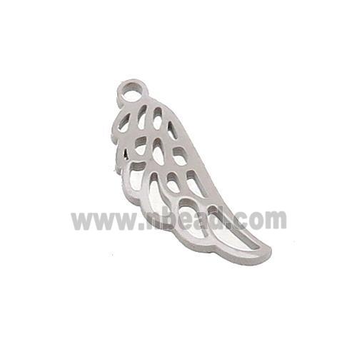 Raw Stainless Steel Angel Wings Charms Pendant