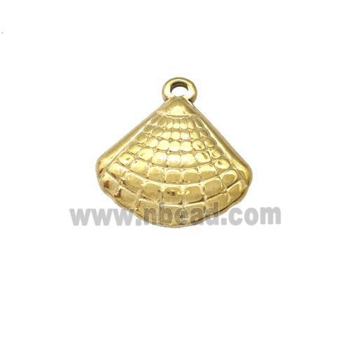 Stainless Steel Sea Shell Charms Pendant Gold Plated