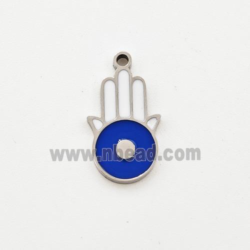 Raw Stainless Steel Hand Pendant Enamel