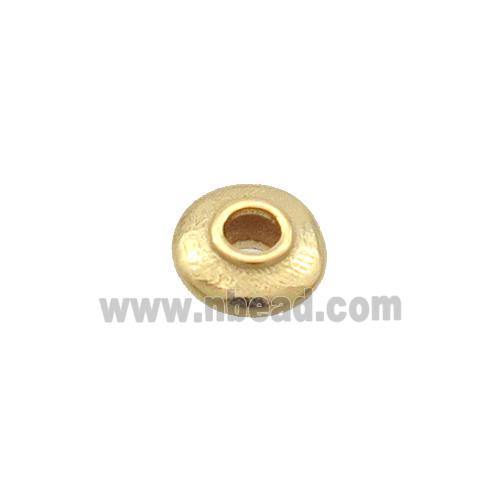 Sterling Silver Beads Rondelle Spacer Gold Plated