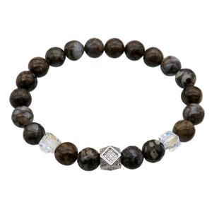 Opal stone Bracelets, stretchy, approx 8mm dia