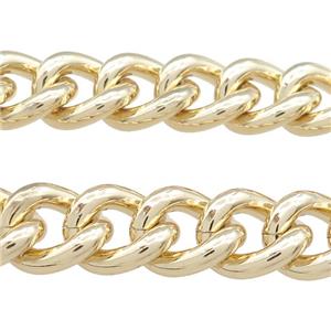 Aluminium Chain Gold Plated, approx 13-16mm