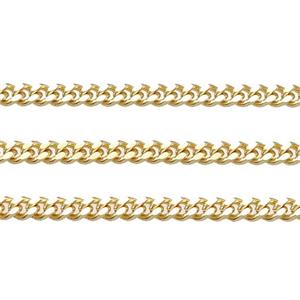 copper chain, gold plated, approx 2.8mm