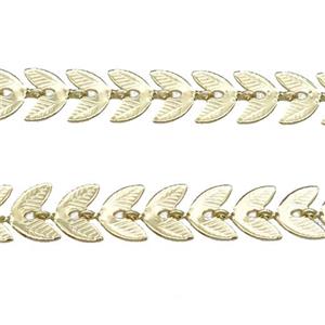 Copper Chain Gold Plated, approx 5x7mm