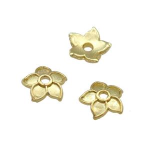Copper Bead Caps Unfaded Gold Plated, approx 8mm