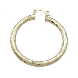 Copper Latchback Earring Gold Plated, approx 40mm