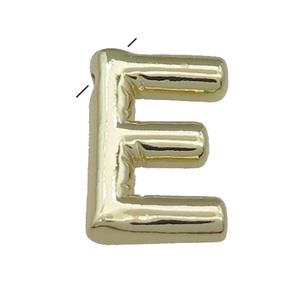 Copper Letter E Pendant Gold Plated, approx 15-21mm