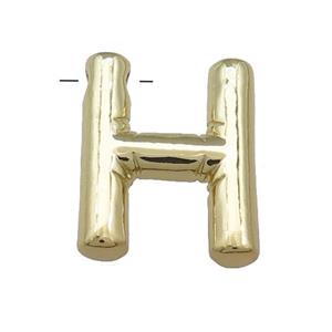 Copper Letter H Pendant Gold Plated, approx 15-21mm