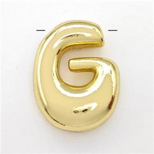 Copper Letter-G Pendant Gold Plated, approx 15-21mm