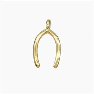 Copper Horseshoe Pendant Gold Plated, approx 8-16mm