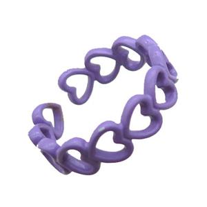 copper rings with purple lacquered, approx 6mm, 18mm dia