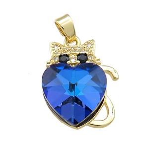 Copper Mouse Pendant Pave Crystal Glass Zircon Gold Plated, approx 14mm, 14-22mm