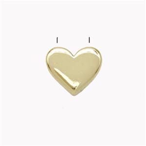 Copper Heart Pendant Gold Plated, approx 9-10mm