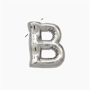 Copper Letter-B Pendant Platinum Plated, approx 10-15mm