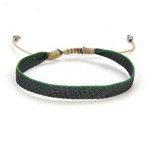 Handmade braid Bracelet, adjustable, approx 6mm, 16-24cm length
