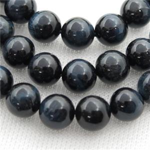 inkblue Tiger eye stone bead, rounds, natural color, approx 4mm dia