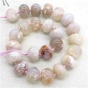 Montana Cherry Agate rondelle Beads, approx 20mm