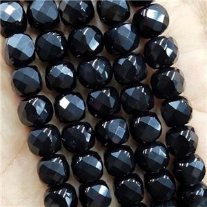 black Onyx Agate cube beads, faceted, approx 4mm