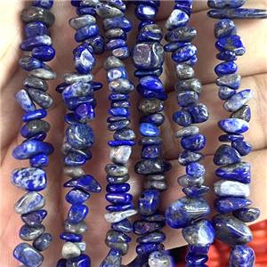 Blue Lapis Lazuli Chip Beads Freeform, approx 5-8mm, 32inch length